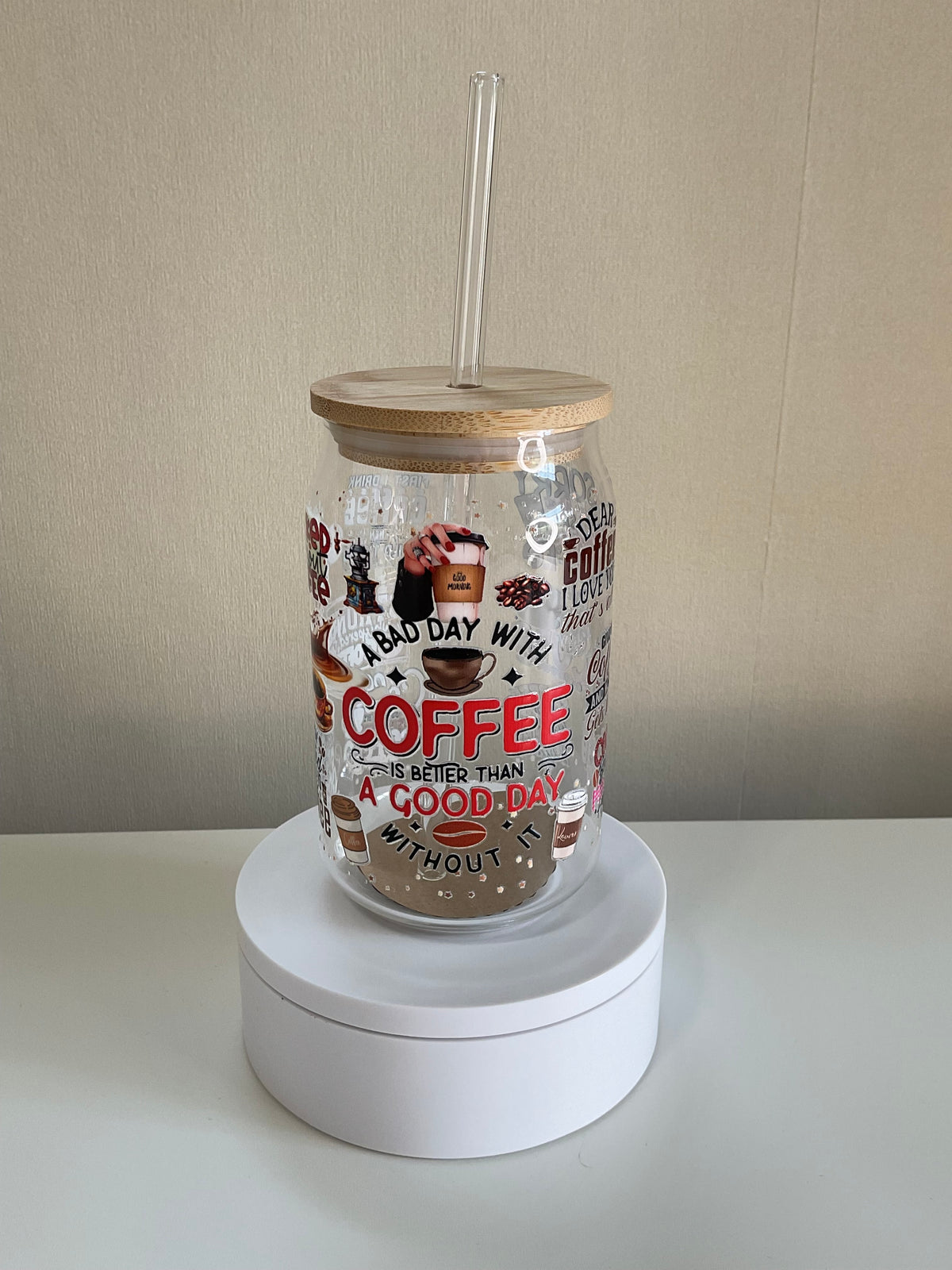 Bad day with coffee - Libbey glass