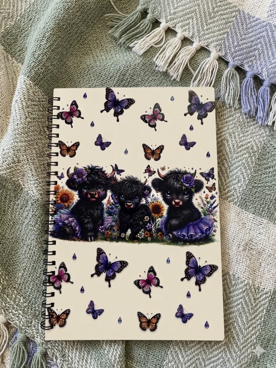 Highland cows notebook