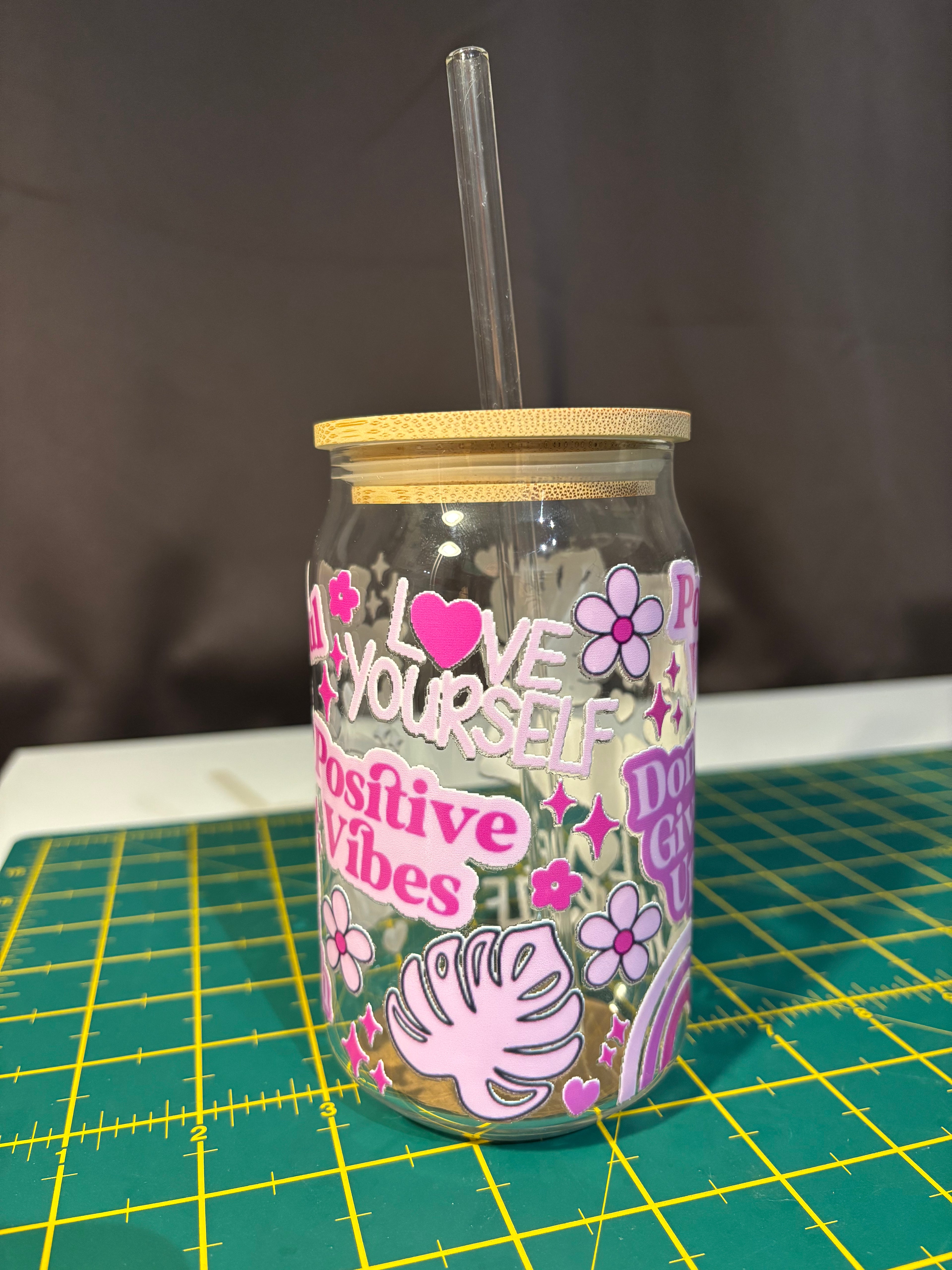 Positive vibes - Libbey glass