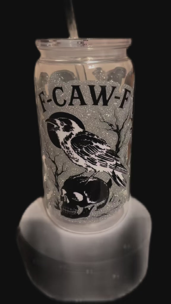 F-CAW-F glitter plastic glass